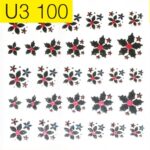 STICKERS 3D COLOR BLANCO STRAS