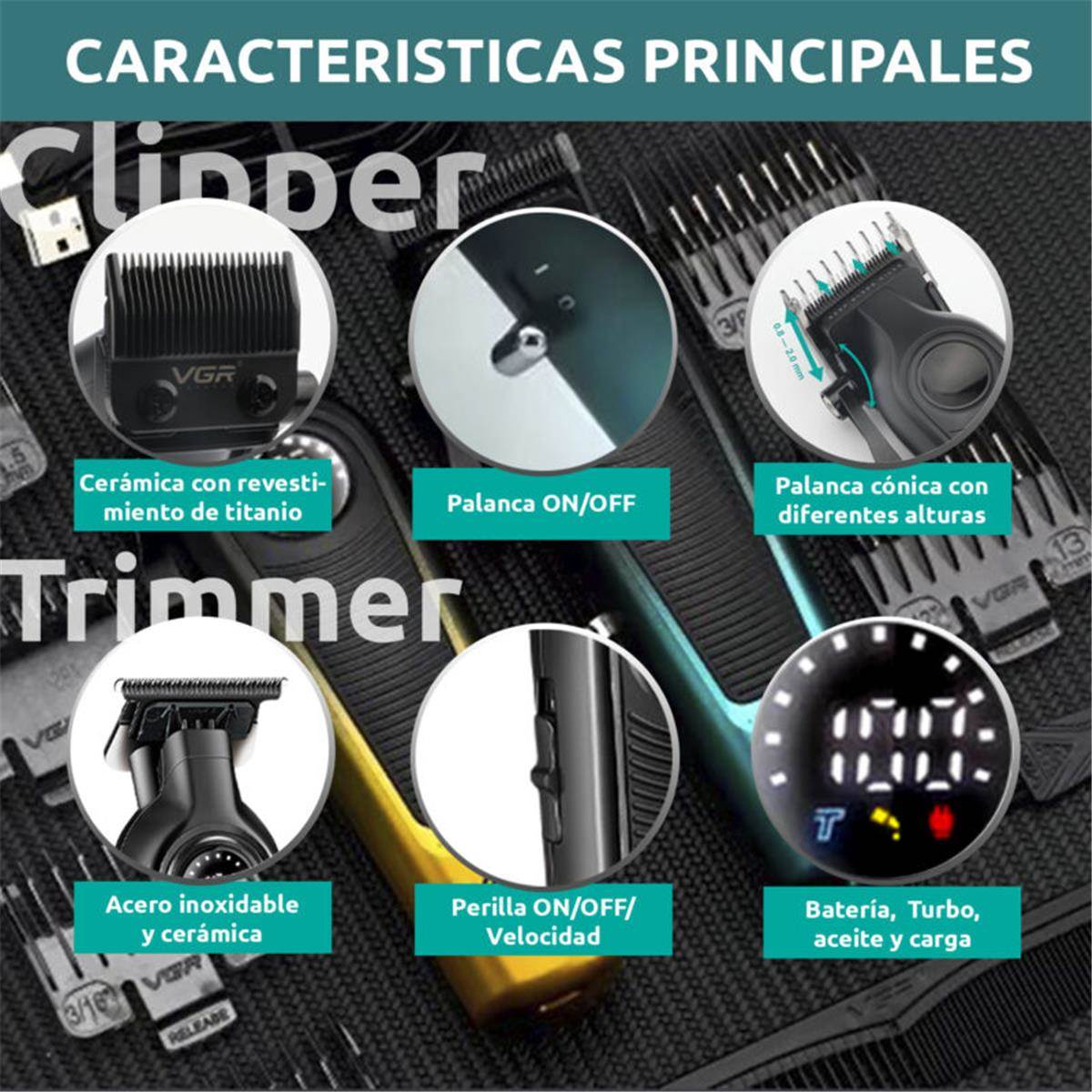 BARBER COMBO V 196 & 996 DORADO - Imagen 5